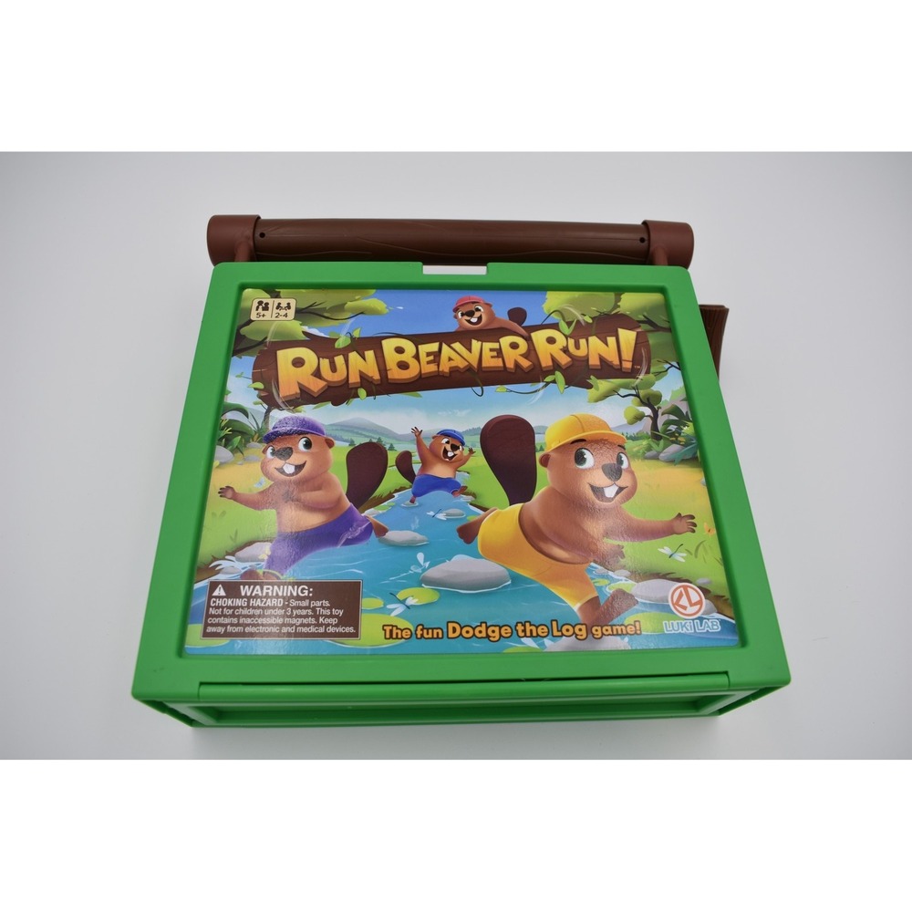 Luki Lab Run Beaver Run Dodge the Log Board Game Portable Case Kids Ages 5+